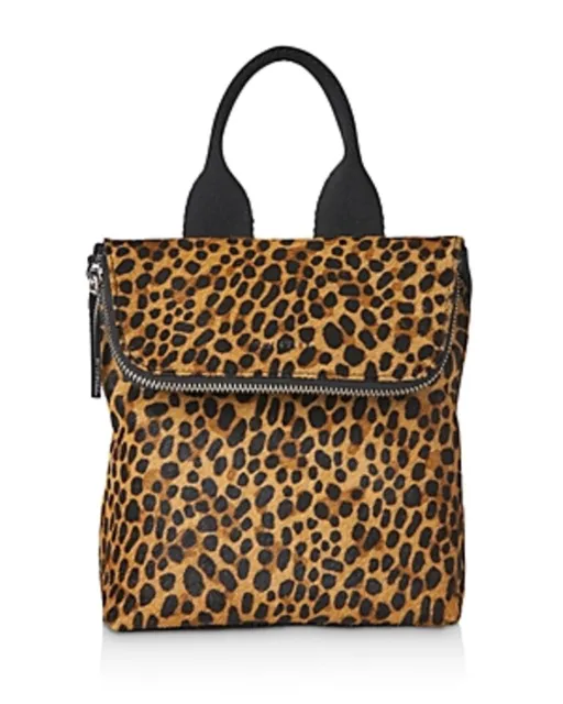 Whistles Mini Verity Leopard Print Backpack Black Brown