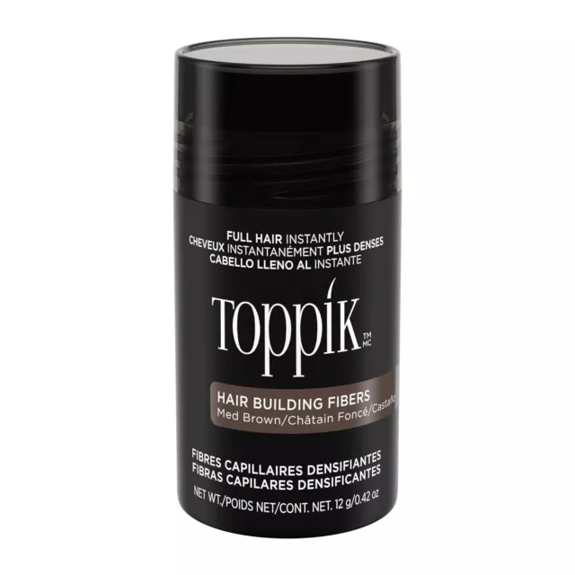 Toppik Hair Building Fibers, Dark Brown 12g Full Hair Instantly