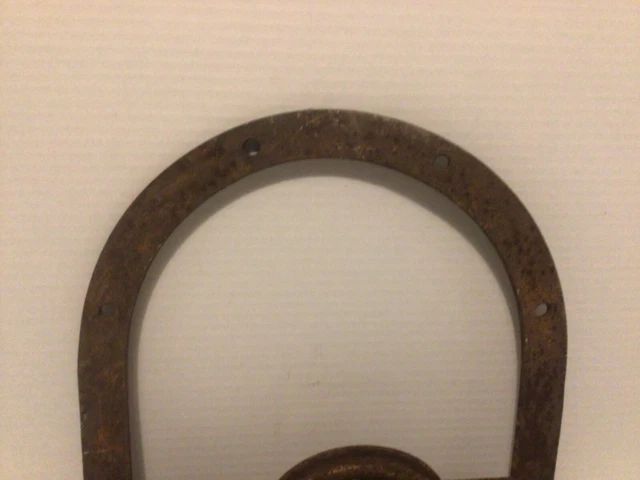 Antique horseshoe style barn door slide roller hinge 3