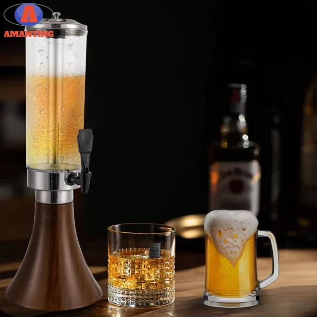 1.5L Beer Dispenser Tower Easy Clean Integrated Tap With Ice Tube And LED  Light Clear Beverage Tower Dispenser - AliExpress