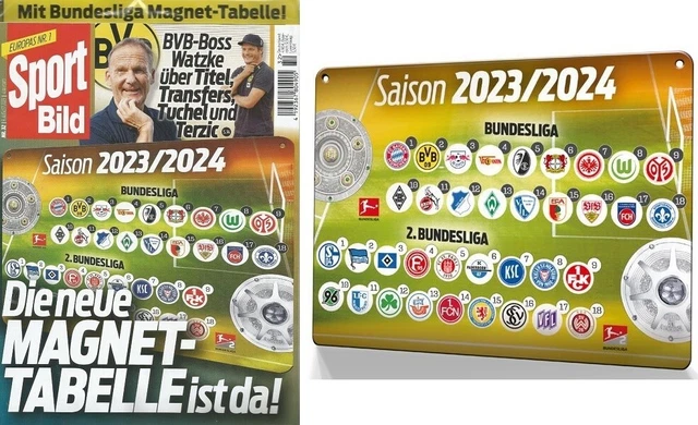 Sport Bild Bundesliga Magnettabelle 2022 23 SPORT BILD BUNDESLIGA 2024/23 + Magnet Tabelle 2024/23 - August 2023