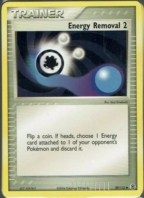 Pokemon Fire Card & Green Sheet Number 89/112 Power Removal 2 English
