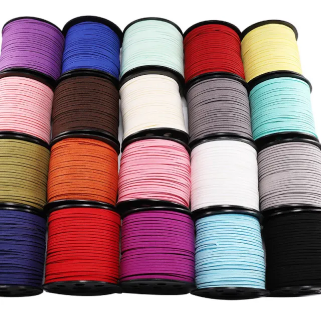 10Yards Faux Suede Cord Leather Jewelry Making Beading Flat Thread String Access