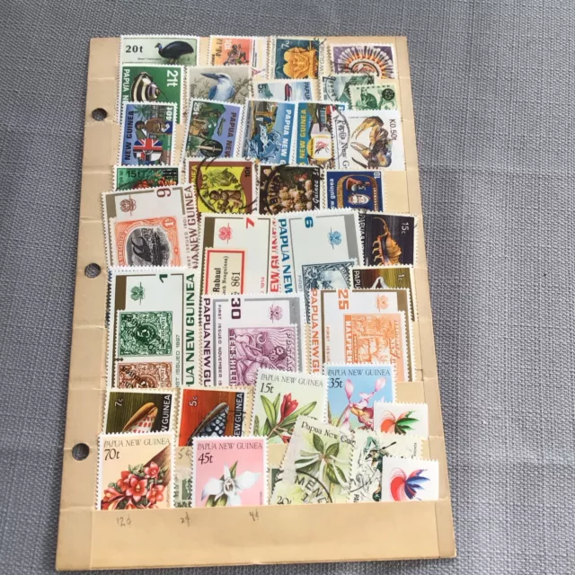 Papua New Guinea Collection of 39 Different Mint & Used Stamps