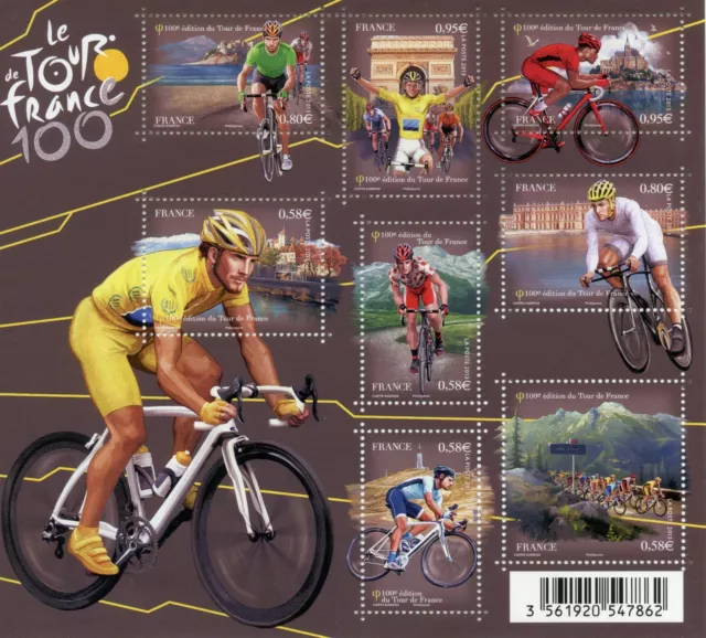 Neuf Bloc  Feuillet N° F4755 ** Sport Cyclisme 100° Tour De France / Cote + 20€