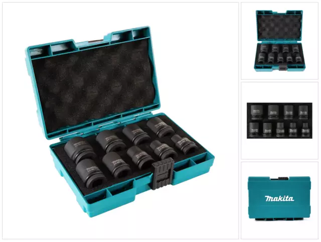 Makita Steckschlüssel Nuss Set Nüsse 1/2" 9 tlg. ( D-41517 )