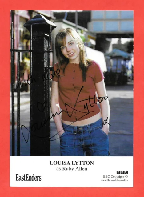 Louisa Lytton as Ruby Allen Signed EastEnders Photocard