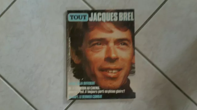 MAGAZINE « TOUT » HORS SERIE * JACQUES BREL* Enfant, Chanson, Cinema, Sa Mort