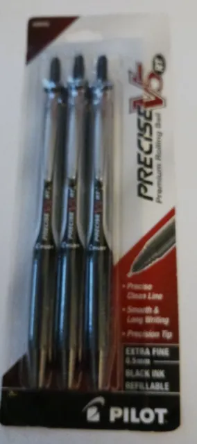 Pilot V5 RT Retractable Pens Extra Fine Point Blk Ink 26052 2 New 1 Used