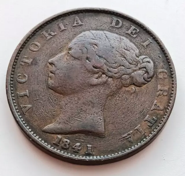 Victoria Half Penny 1841