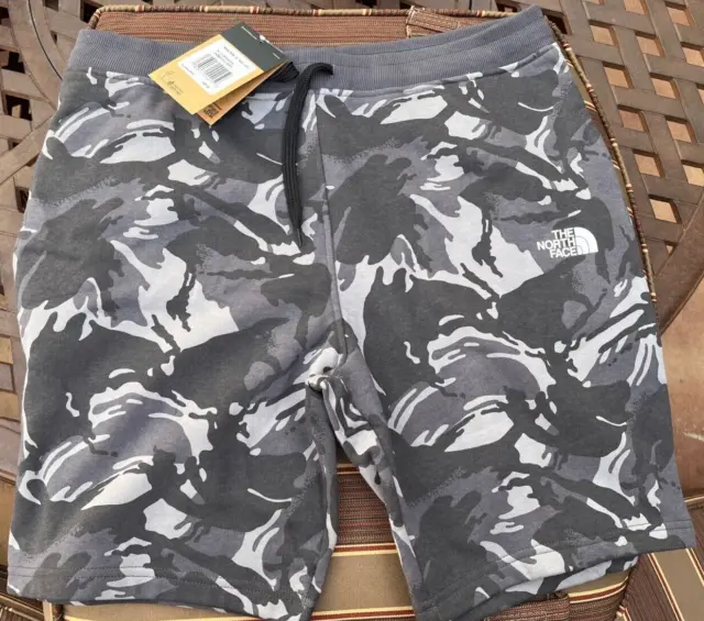 The North Face Mens Camo Shorts in Grey/Black Size XXL