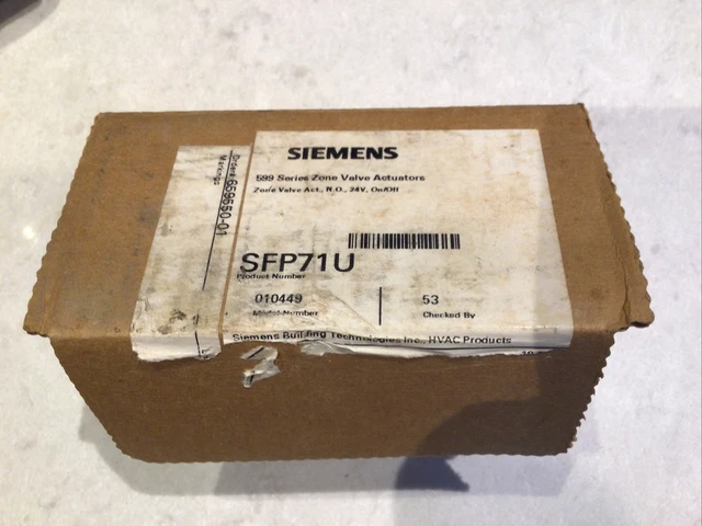 Siemens Sfp71u Zone Valve Actuator,24V,Spring Return