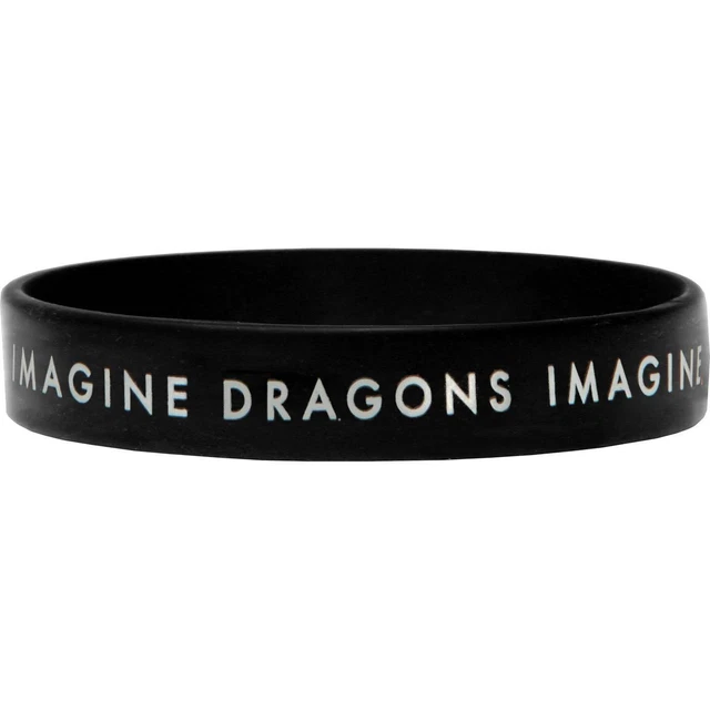 Imagine Dragons Men's Logo Rubber Bracelet Black