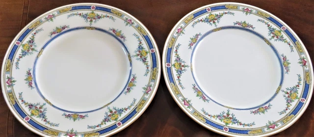2 Antique Minton Princess K 109 Luncheon Plates 8 7/8" Very Good Condition