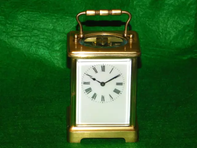 French 8-Day Brass Case Carriage Clock In Good Condition And Working Order.