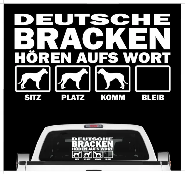 DEUTSCHE BRACKE OLPER Jagd hört aufs Wort Hunde Auto Aufkleber  Autoaufkleber Hun EUR 10,50 - PicClick FR