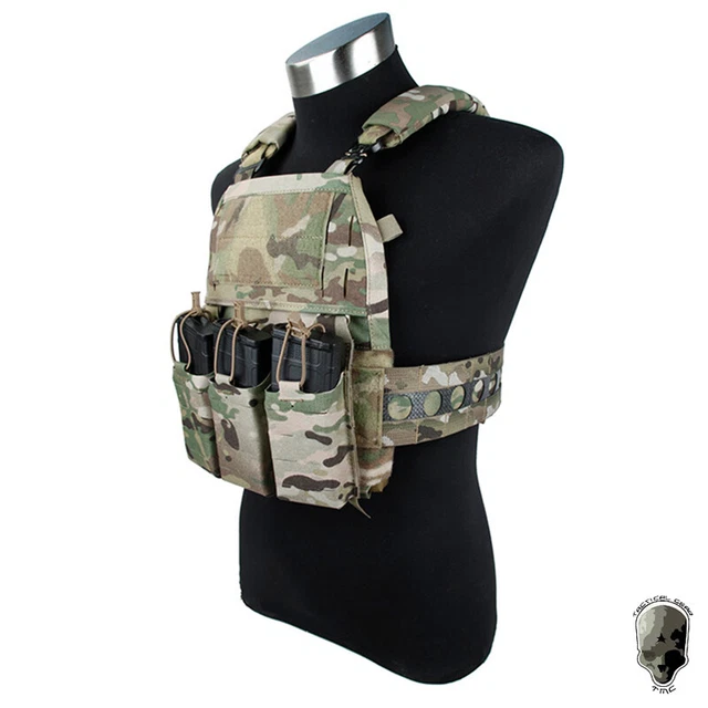 TMC FCV FIVE Airsoft Plate Carrier Tactical Vest w / Mag Pouch 500D