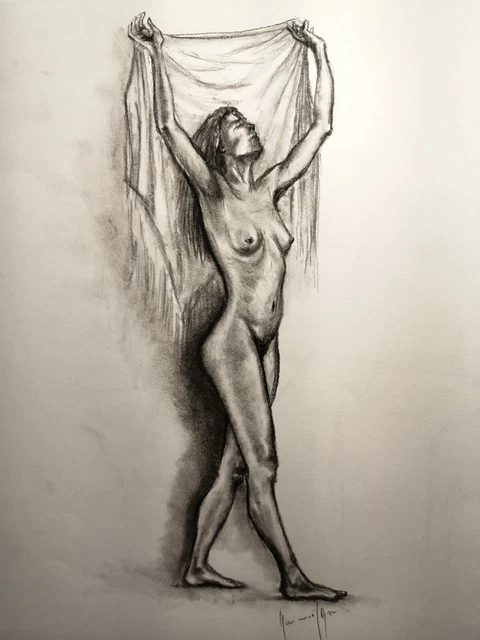 Nue, Peinture par Jean-Joseph Chevalier