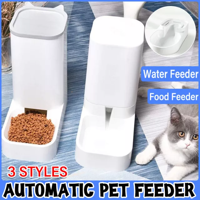 Automatic Pet Dog Cat Food Water Dispenser Feeder Self Feeding Bowl Bottle AU