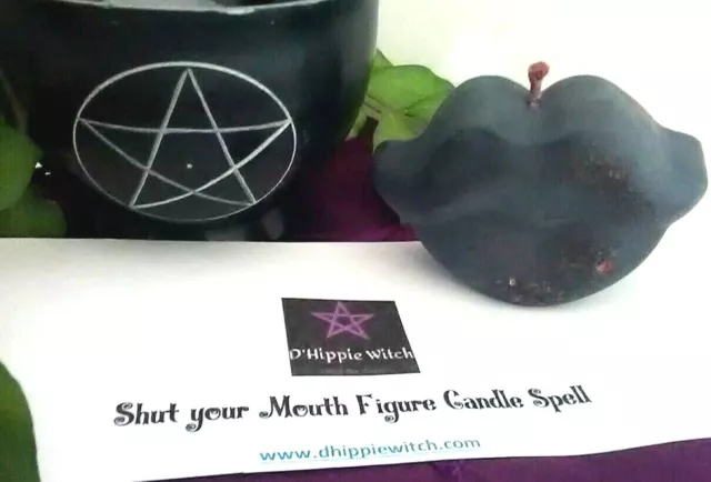 Wicca *SHUT YOUR MOUTH" CANDLE SPELL KIT  Witch GOSSIP Spell Kit EASY SPELL 2