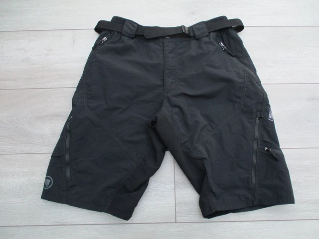 Endura Herren Hummvee II Baggy Radfahren Fahrrad kurz M schwarz MTB Gürteltaschen