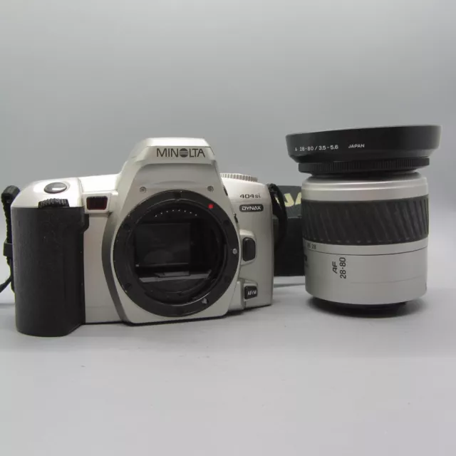 Minolta Dynax 404si 35mm Film SLR Camera With 28-80mm f/3.5-5.6 Lens Tested