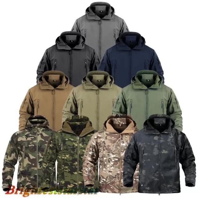 Waterproof Tactical Soft Shell Mens Jacket Coat Army Military Jacket Windbreaker