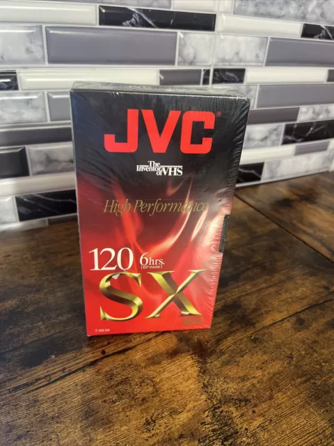 JVC SX 120 High Performance Blank VHS Video Cassette Tape (New and Sealed)