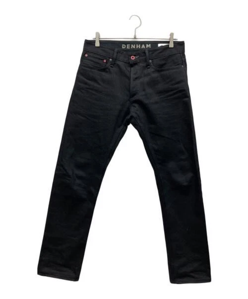 DENHAM DRILL MEN W27/L32 Blue Slim Tapered Stretch Classic Button