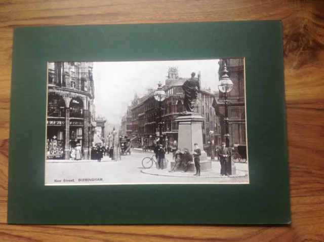 New Street Birmingham 1912  Photographic Print . Free UK P&P 2