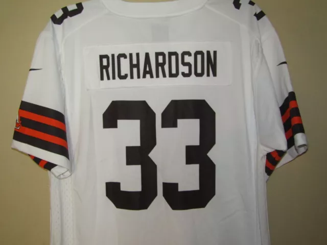 NIKE NFL PLAYER Youth XL ON FIELD Trent Richardson CLEVELAND BROWNS White Jersey