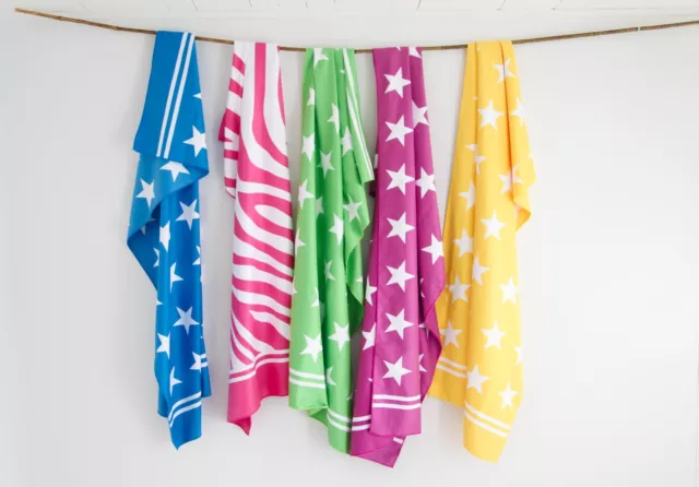 Microfibre beach towel with matching bag