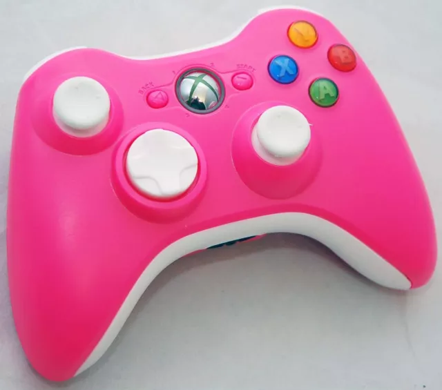 Official Microsoft XBox 360 PINK/White Wireless Controller game gaming hand oem