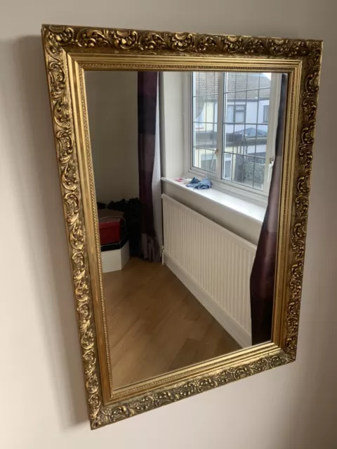 Large Gold Frame Mirror