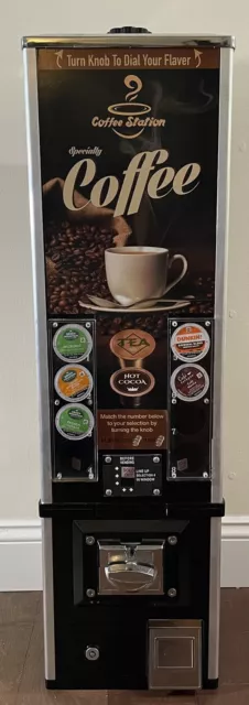 Coffee K-Cup Pod Coin Quarter Operated 8 Option Coffee Station Vending Machine Coffee K-Cup Pod Coin Quarter Operated 8 Option Coffee Station Vending Machine