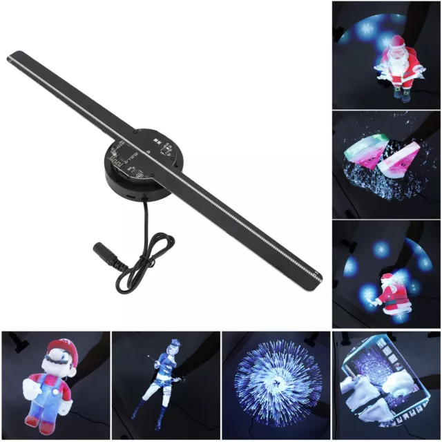 (UK)3D Hologram Fan 3D Hologram Projector 42cm 2 Blade LED Projection Fan H