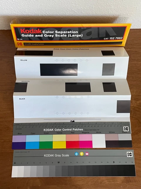 Kodak Color Separation Guide and Gray Scale Q-14 14" Long Colour Grey