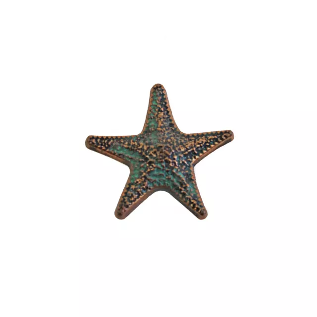 Metal Verdigris Starfish Cabinet Door Drawer Knob Pull Hardware Nautical Decor