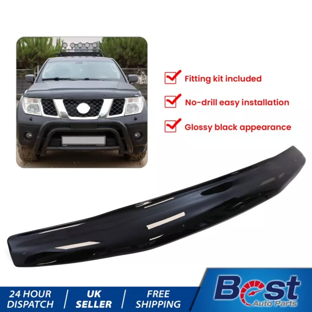 Kappe Windstein Abweiser Schwarz Schutz Für Nissan Navara D40 2005 - 2010 2