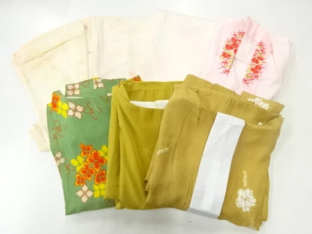 35984# Japanese Kimono / Antique Juban / Set Of 7