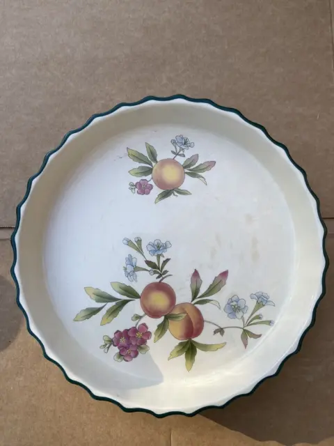 Cloverleaf - Peaches and Cream - Round Fluted Dish 9” width