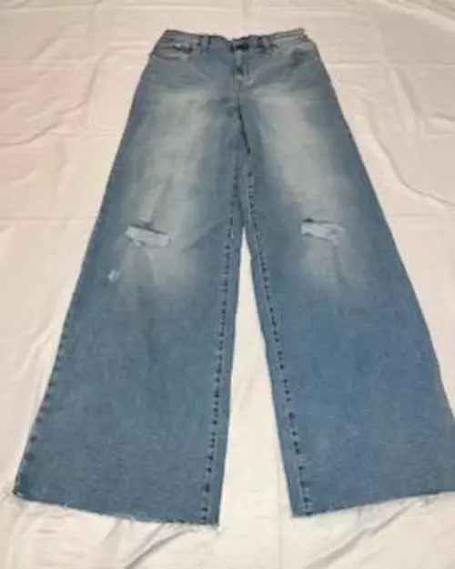 MSRP $70 Inc International Concepts Womens High Rise Wide-Leg Jeans Blue Size 6