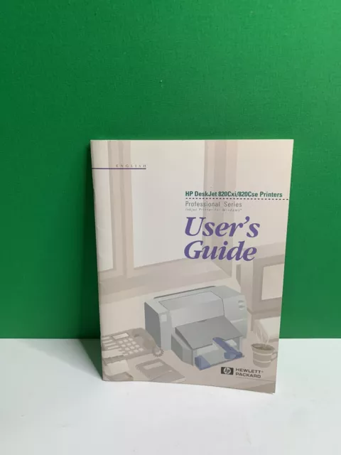 HP DeskJet 820Cxi/820Cse Printers USER’S GUIDE Paperback Book NEW