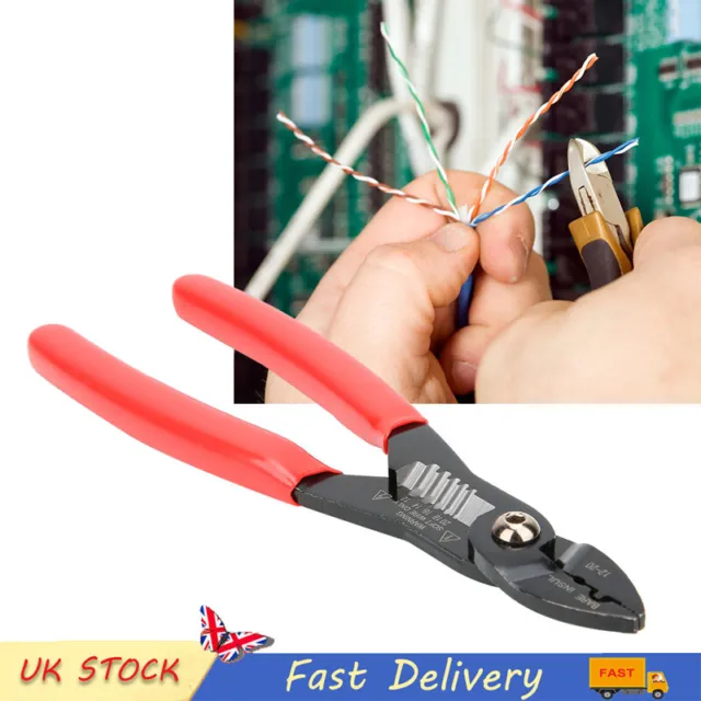 7in Crimping Pliers Wire Stripper Electrical Cable Stripping Hand Tool UK