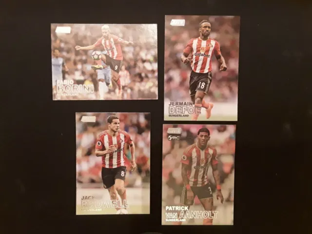 4 x Sunderland Topps Stadium Club 2016 football cards
