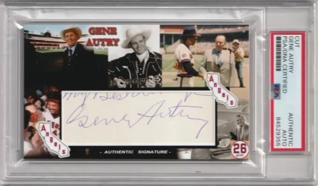 Gene Autry Los Angeles Angels Singing Cowboy Auto signed auto #2 card  PSA DNA