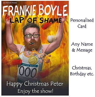 Personalise FRANKIE BOYLE comedy Show Gift Ticket Wallet Card Birthday Christmas