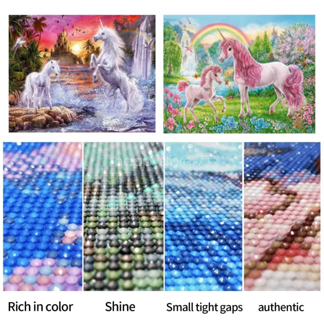 5D Diamond Painting Kits for Kids, Diamond Painting Kits Animals with Wooden Frame, Horse Diamond Painting Kits for Beginners, Girls, Adults, DIY