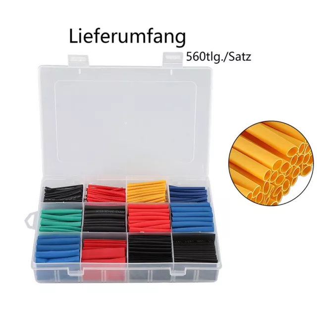 Protecting and Repairing Heat Shrink Tubing 560 PCS Various Sizes Available
