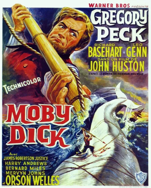 Decoration Poster.Home room art.Interior design.Moby Dick white Whale movie.7441